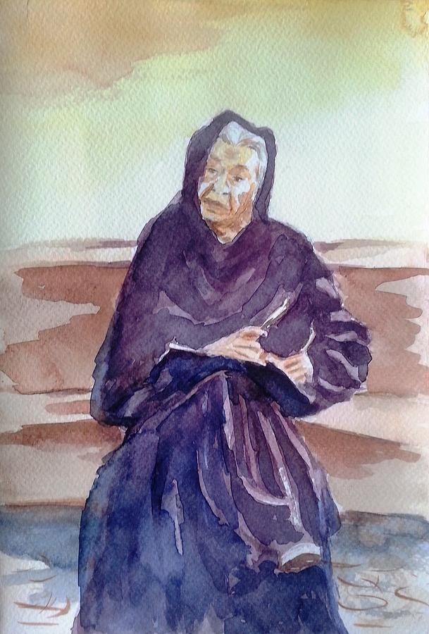 Wisdom of years Painting by Uma Krishnamoorthy
