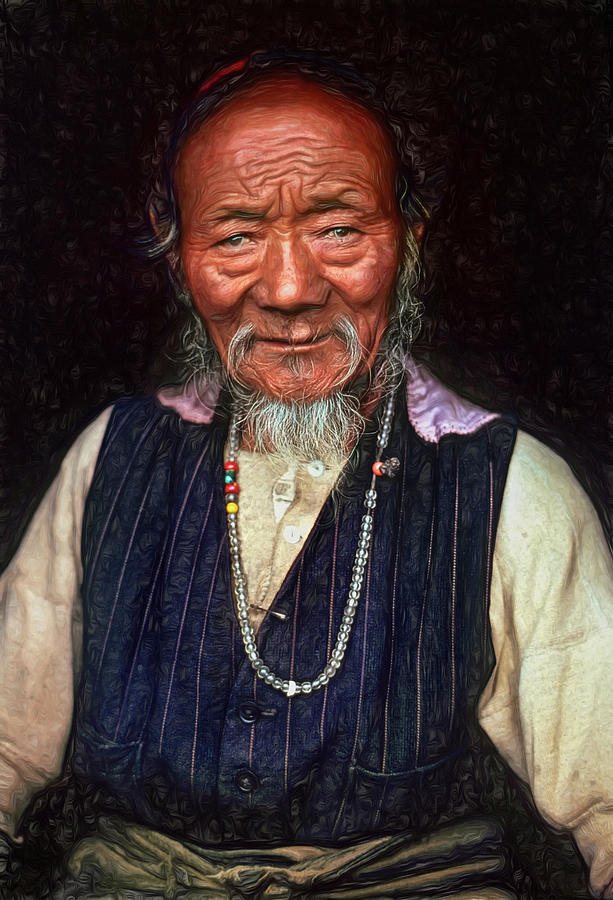 Portrait Photograph - Wisdom - Paint by Steve Harrington