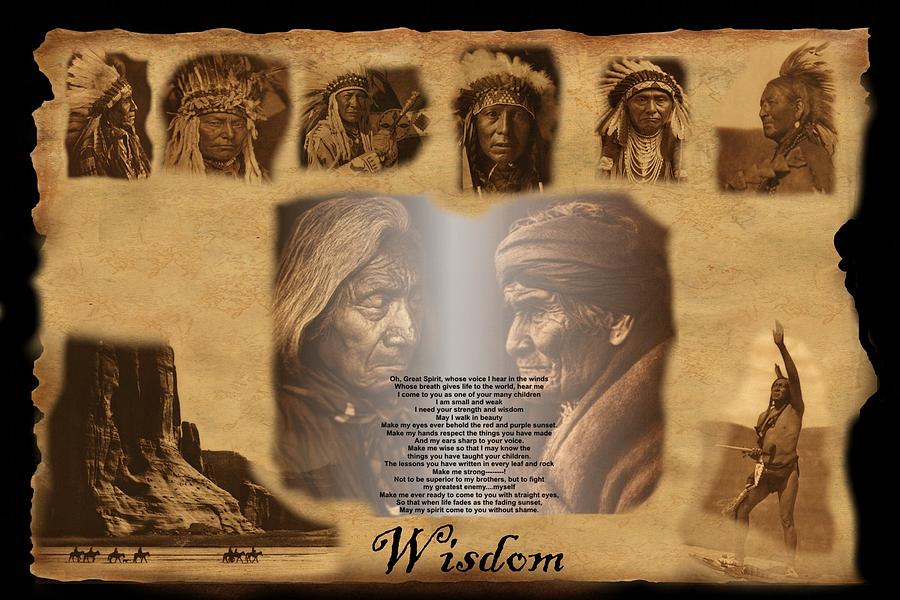 War Chiefs Digital Art - Wisdom Spirit Prayer Of The War Chiefs by Peter Nowell