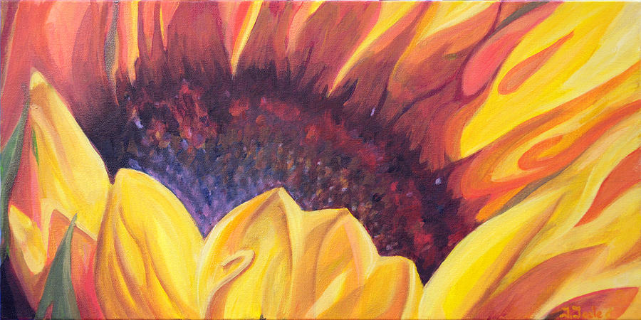 Sunflower Painting - Wisdom by Trina Teele