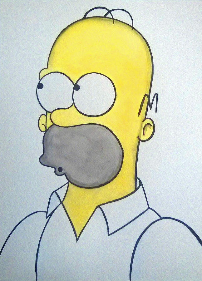 Wise Homer Painting by Sai Priya Mahajan