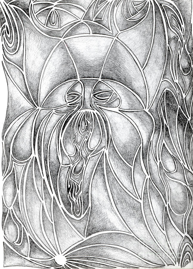 Wise Man Abstract Drawing Drawing