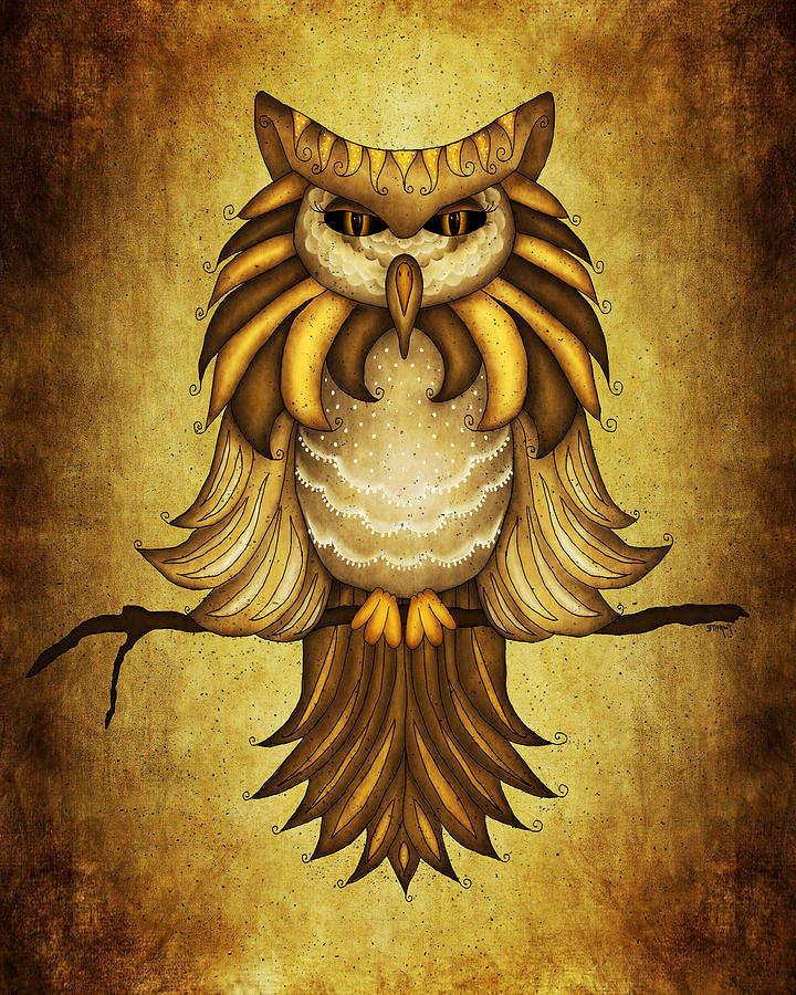 Owl Painting - Wise Owl by Brenda Bryant