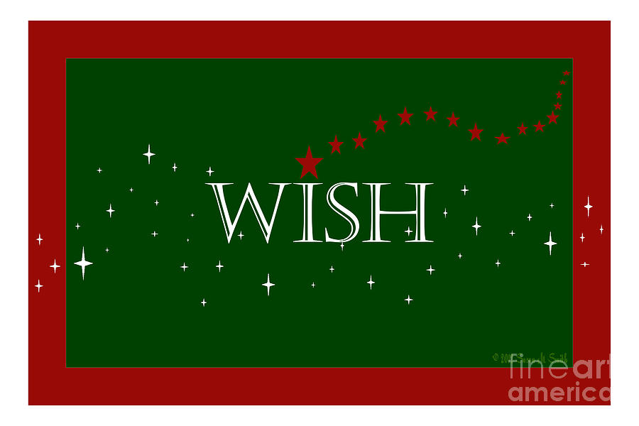 Christmas Digital Art - WISH and Stars by Susan Smith