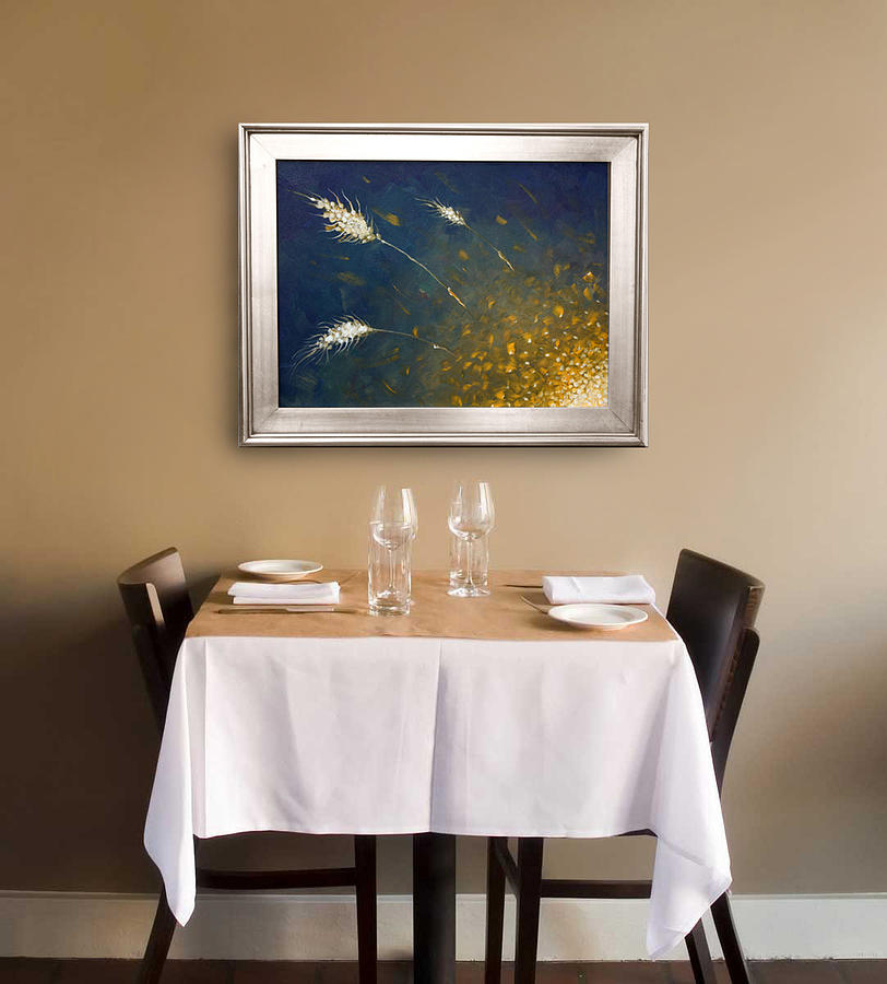 Dandylion Painting - Wish Released by Lisa Stevens Dandylion Painting - Wish Released by Lisa Stevens