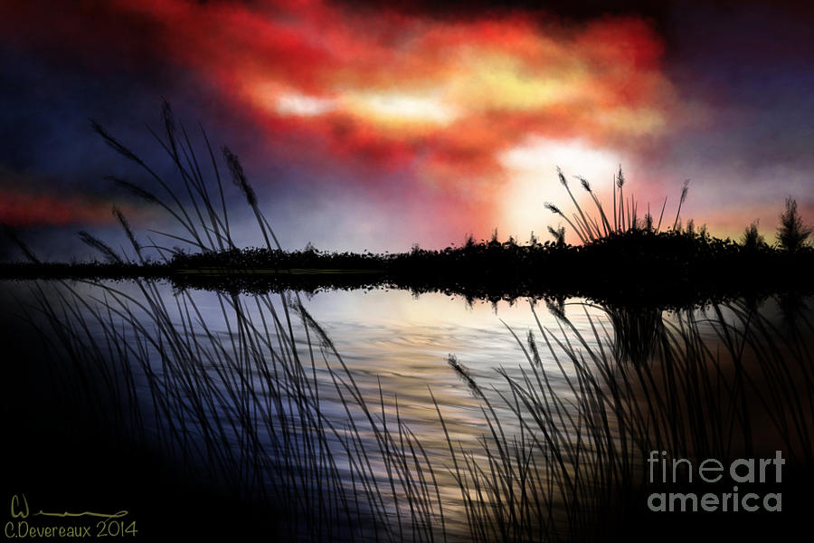Sunset Digital Art - Wishful Dreaming by Chuck Devereaux Art