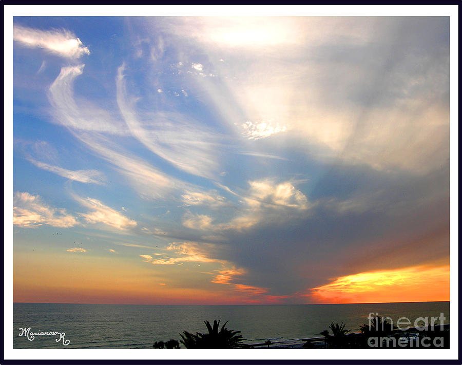 Wispy Clouds at Sunset Photograph by Mariarosa Rockefeller