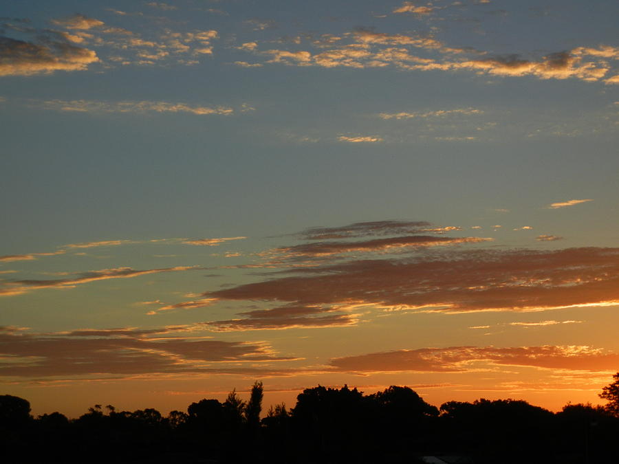Wispy Golden Sunset Photograph by Mark Blauhoefer