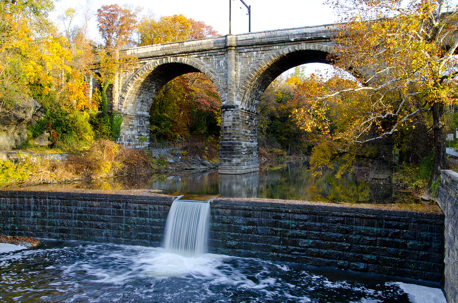 Wissahickon Creek at Ridge Avenue in Autumn Photograph by Bill Cannon