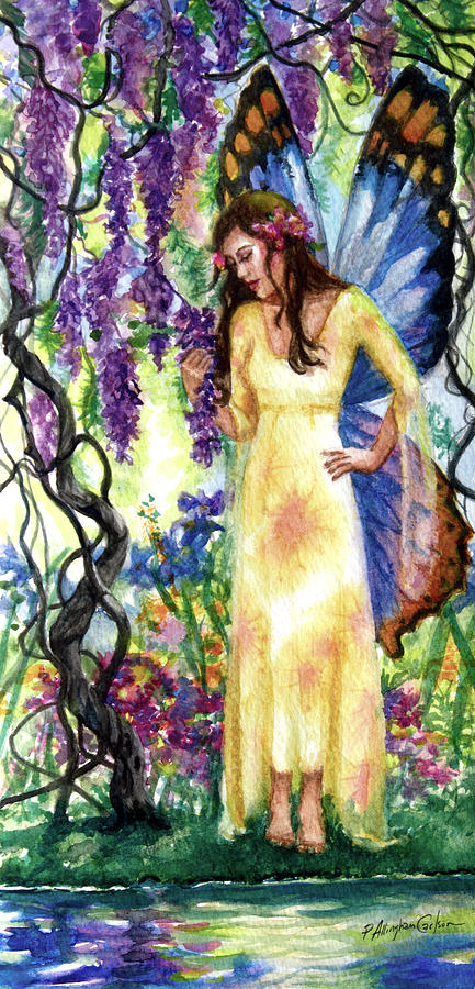 Wisteria Fairy Painting by Patricia Allingham Carlson