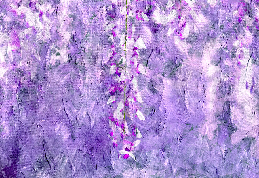 Wisteria Grunge Abstract Mixed Media