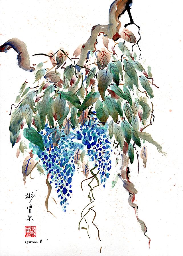 Wisteria Wisdom Painting by Bill Searle