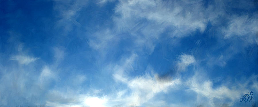 Clouds Painting - Wistfulness in the Sky  by Bruce Nutting