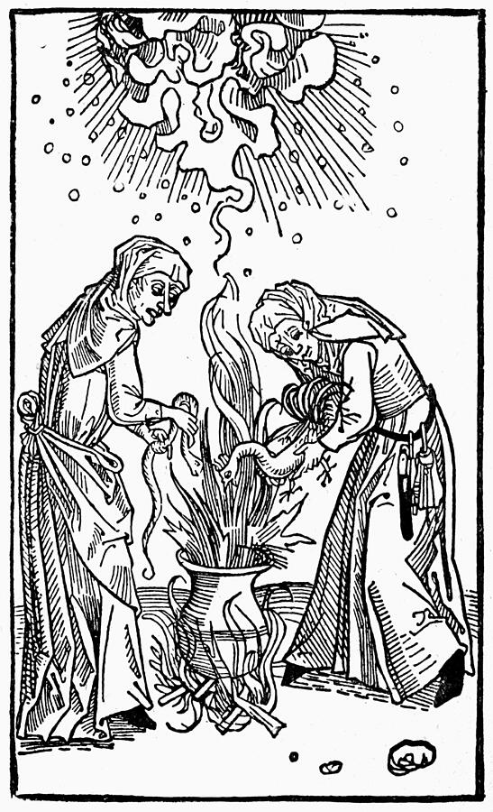 Witches, 1508 Drawing by Granger Historical Picture Archive Witches, 1508 Drawing by Granger Historical Picture Archive
