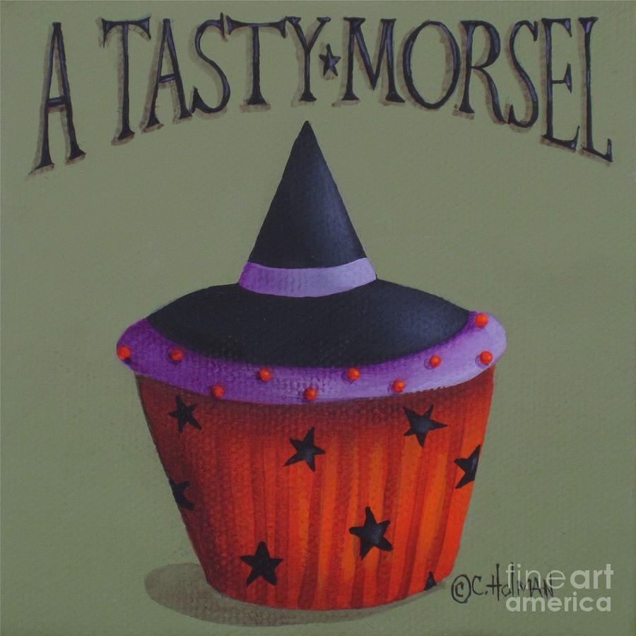 Witches Hat Tasty Morsel Cupcake Painting by Catherine Holman