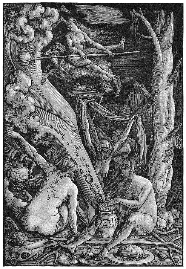 Witches Sabbath, 1514 Painting by Granger