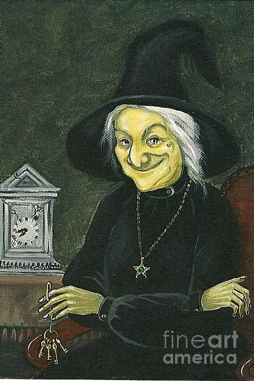 Witchs Portrait Painting by Margaryta Yermolayeva