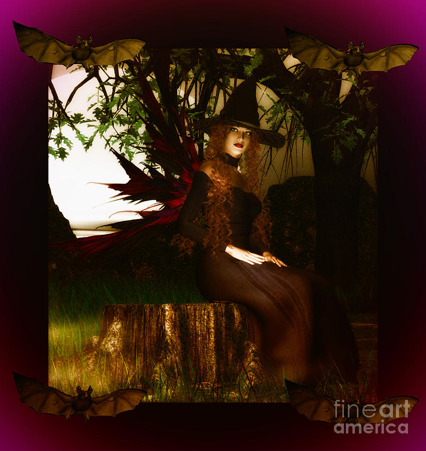 Halloween Mixed Media - Witchy Woman by Eva Thomas