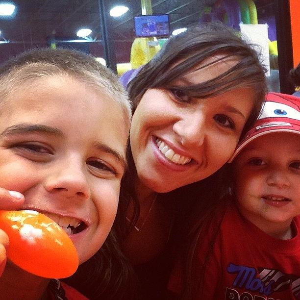 With My Boys At Monkey Joes! Photograph by Kyli McFarland