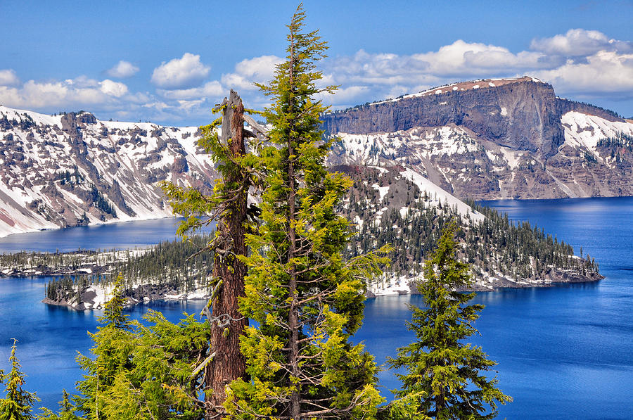 Wizard Island - Crater Lake National Park - Oregon Photograph by Bruce Friedman