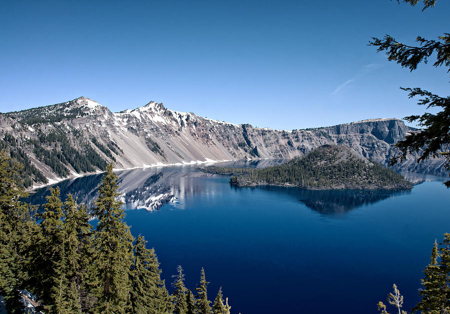 Wizard Island in Crater Lake Photograph by Betty Depee