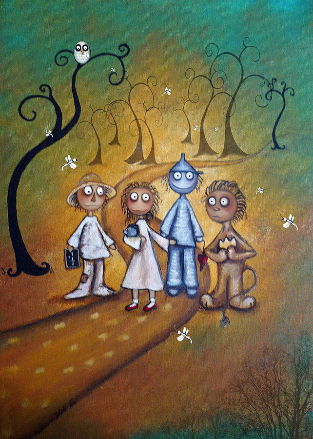 Wizard of Oz Art - Yellow Brick Road Painting by Charlene Zatloukal