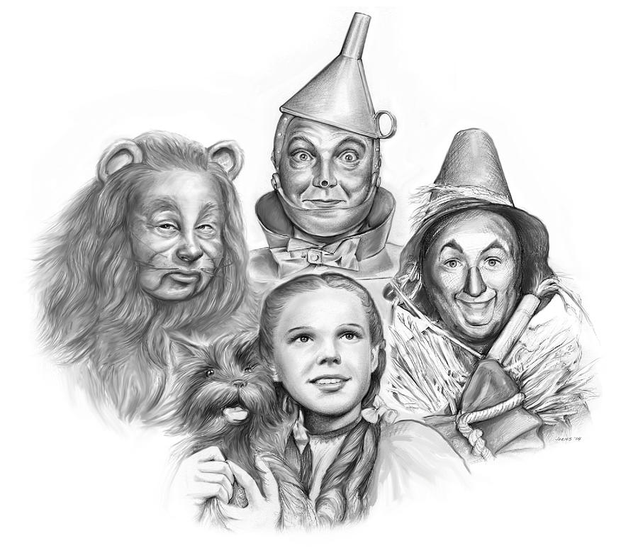Wizard Of Oz Drawing - Wizard of Oz by Greg Joens