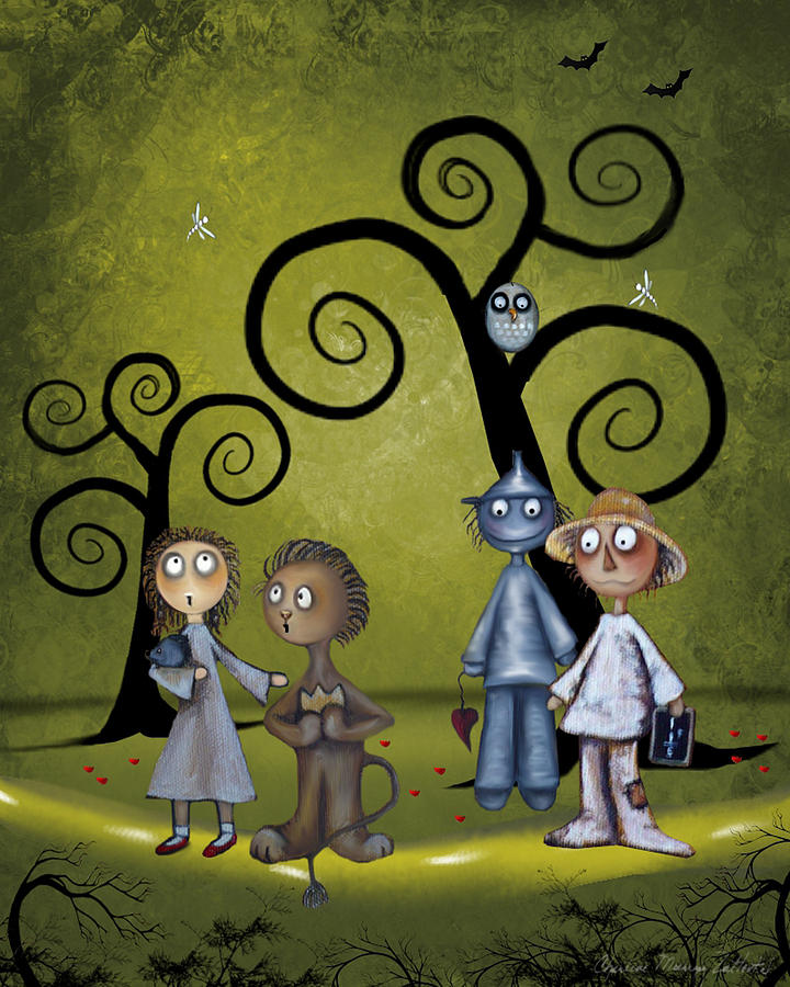 Wizard of Oz Haunted Forest Digital Art by Charlene Murray Zatloukal