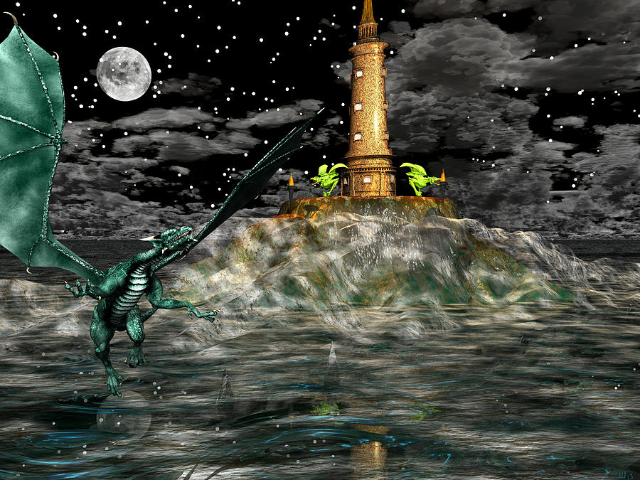 Fantasy Digital Art - Wizards Tower by Michele Wilson