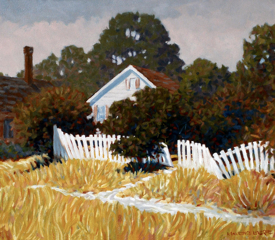 Landscape Painting - Wobbly Fence by Kevin Leveque