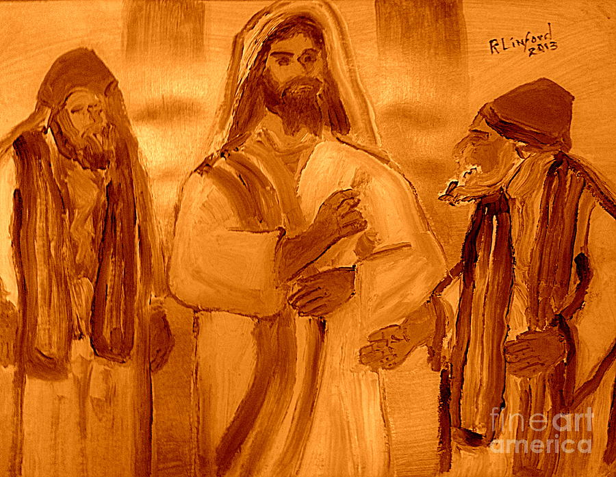 Woe unto Ye Scribes and Pharisees Hypocrites 2 Painting by Richard W Linford