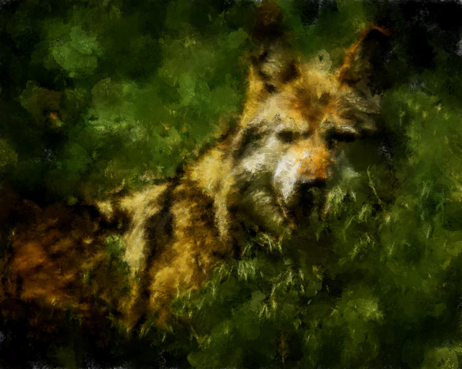 Wolf Abstract Digital Art by Ernest Echols