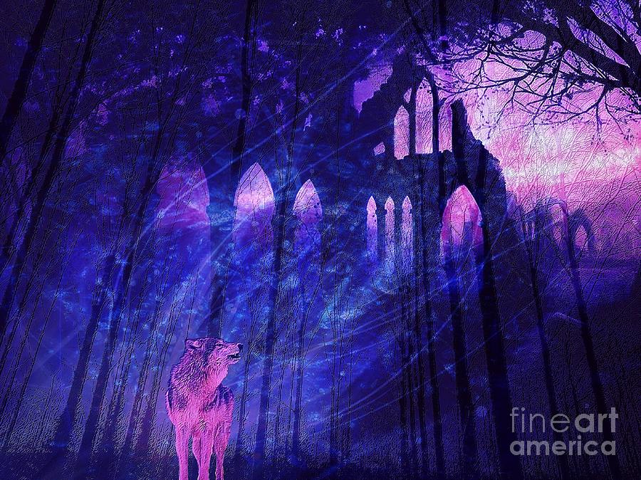 Wolf and Magic Digital Art by Jessie Art - Pixels