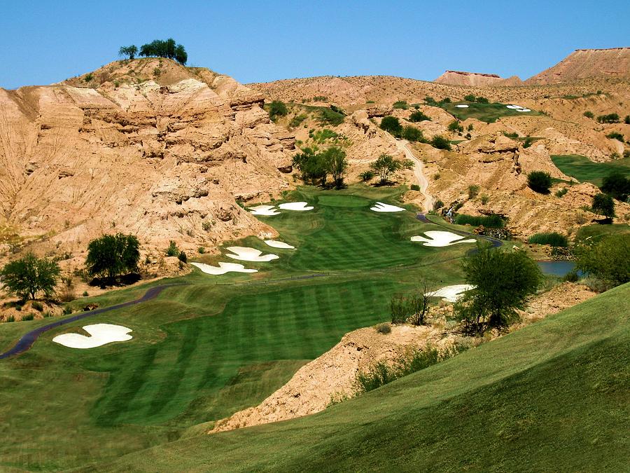 Wolf Creek Golf Club Hole #1 Photograph by Scott Carda