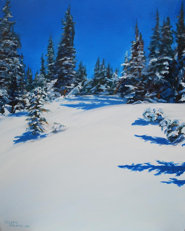 Frozen Forest Painting by Celeste Drewien