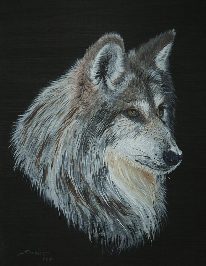 Wolf Head Painting By Jim McLean - Fine Art America