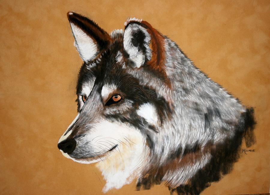 Wolf Pastel by Michele Turney