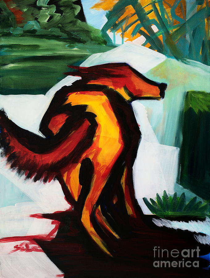 Wolf Of The Wood Painting by Lidija Ivanek - SiLa