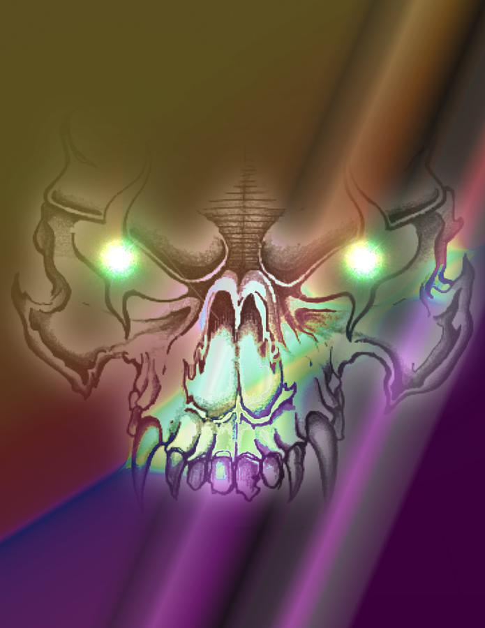 Wolf Skull Digital Art - Wolf Skull by Krazee Kustom Wolf Skull Digital Art - Wolf Skull by Krazee Kustom