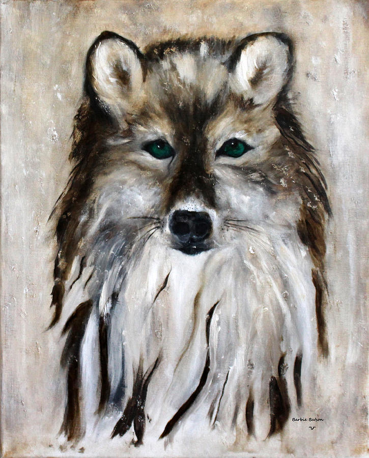 Wolf - Star Trakr Painting by Barbie Batson