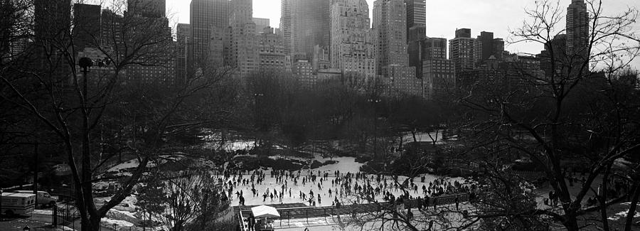 Central Park Photograph - Wollman Rink Ice Skating, Central Park by Panoramic Images