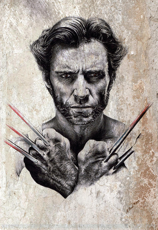 Wolverine splash effect Drawing by Andrew Read