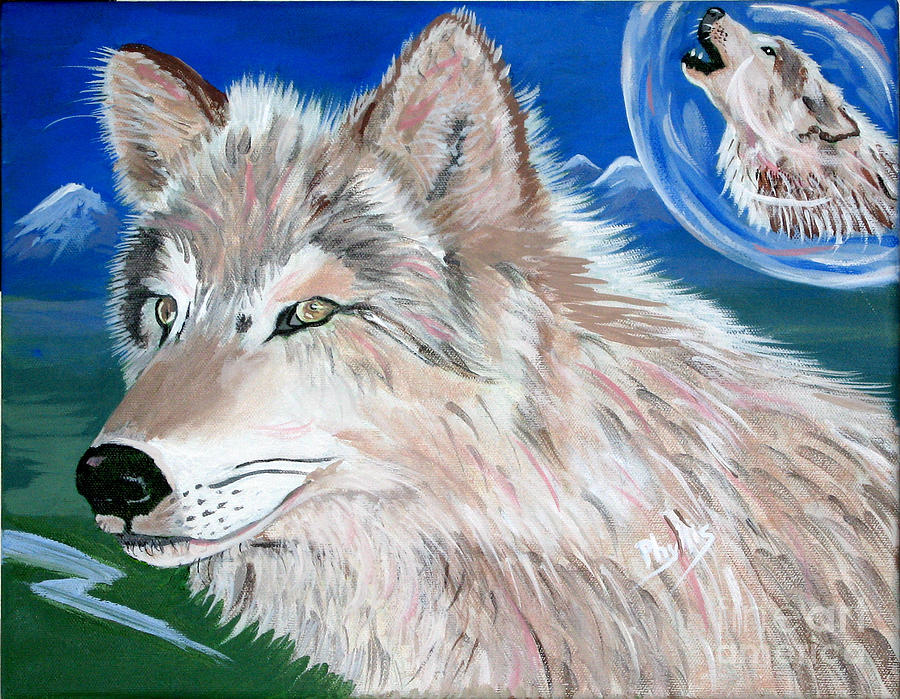 Wolves Painting by Phyllis Kaltenbach