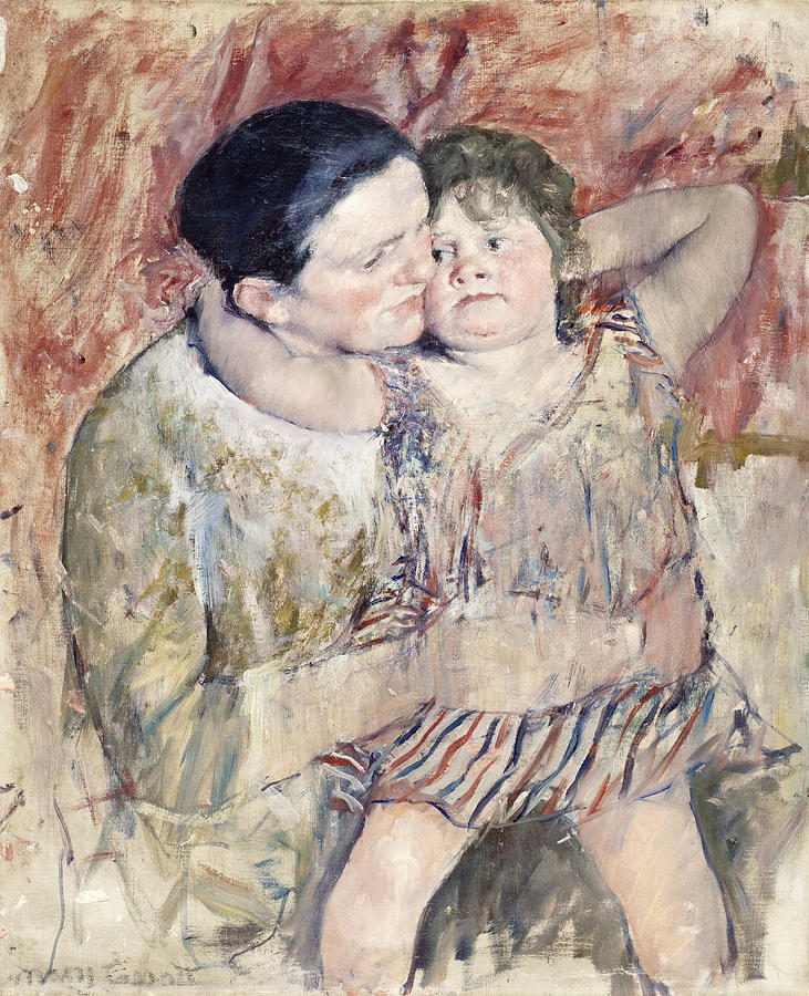 Woman And Child Painting by Celestial Images
