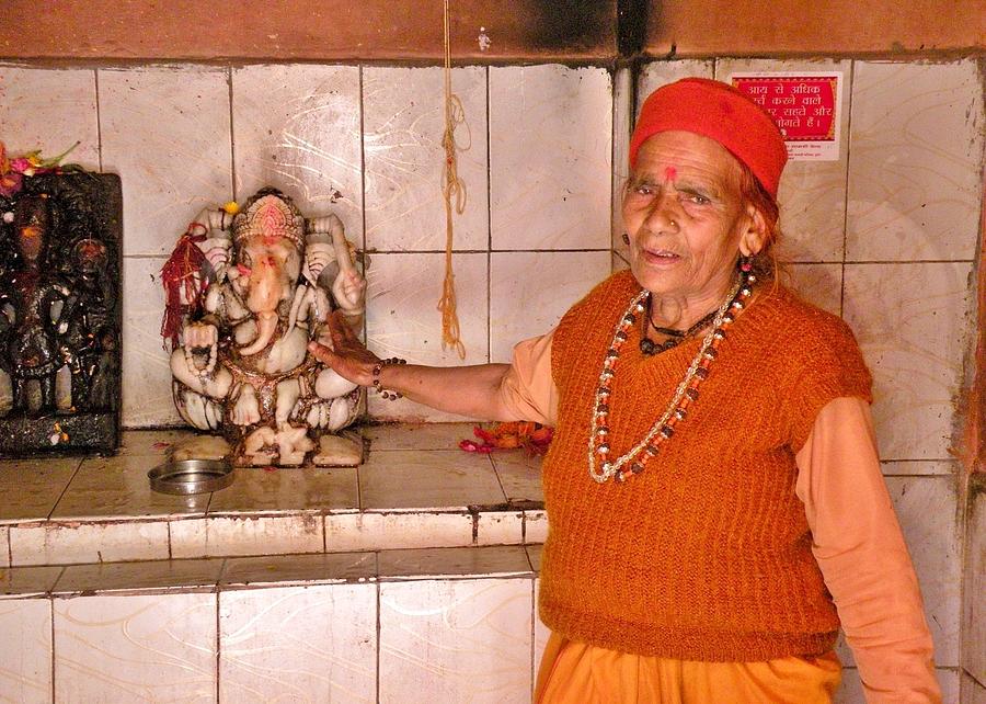 Woman Sadhu at the Ganesh Temple Photograph by Kim Bemis