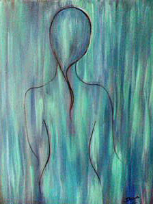 Woman At The Shower Painting by Deyanira Harris