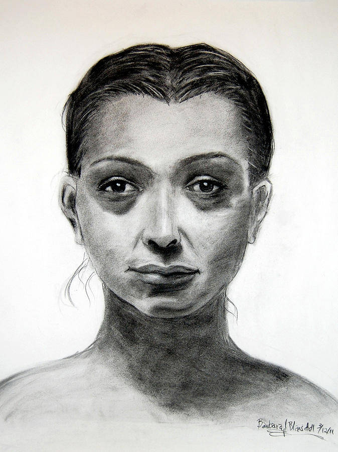 Woman Drawing by Barbara J Blaisdell - Fine Art America