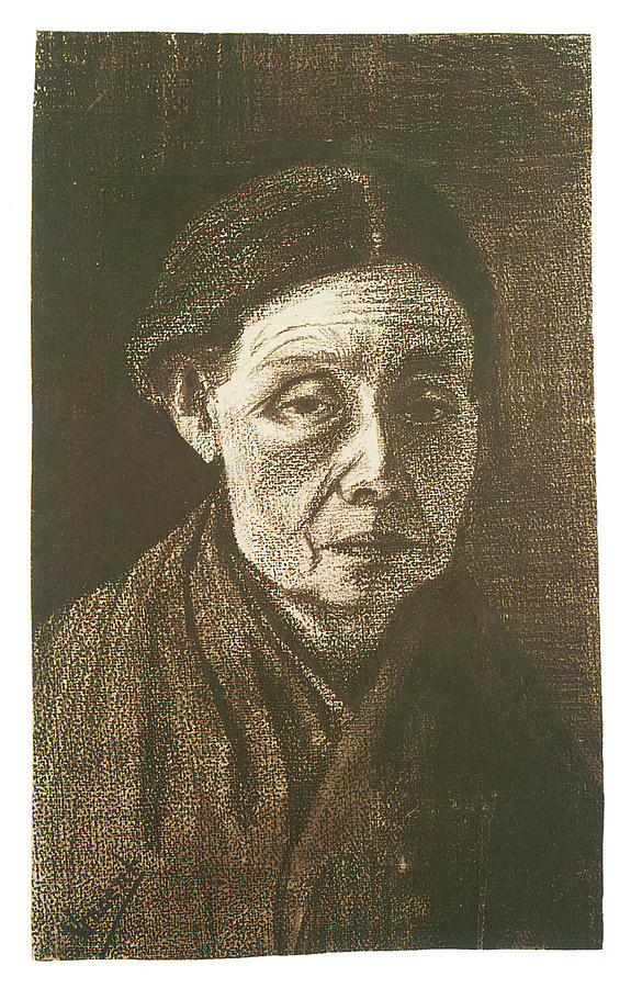 Vincent Van Gogh Drawing - Woman Bareheaded by Vincent Van Gogh