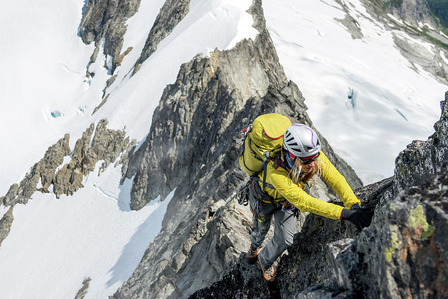 Woman Climbing On The North Ridge Photograph By Alasdair Turner Fine Art America 5102