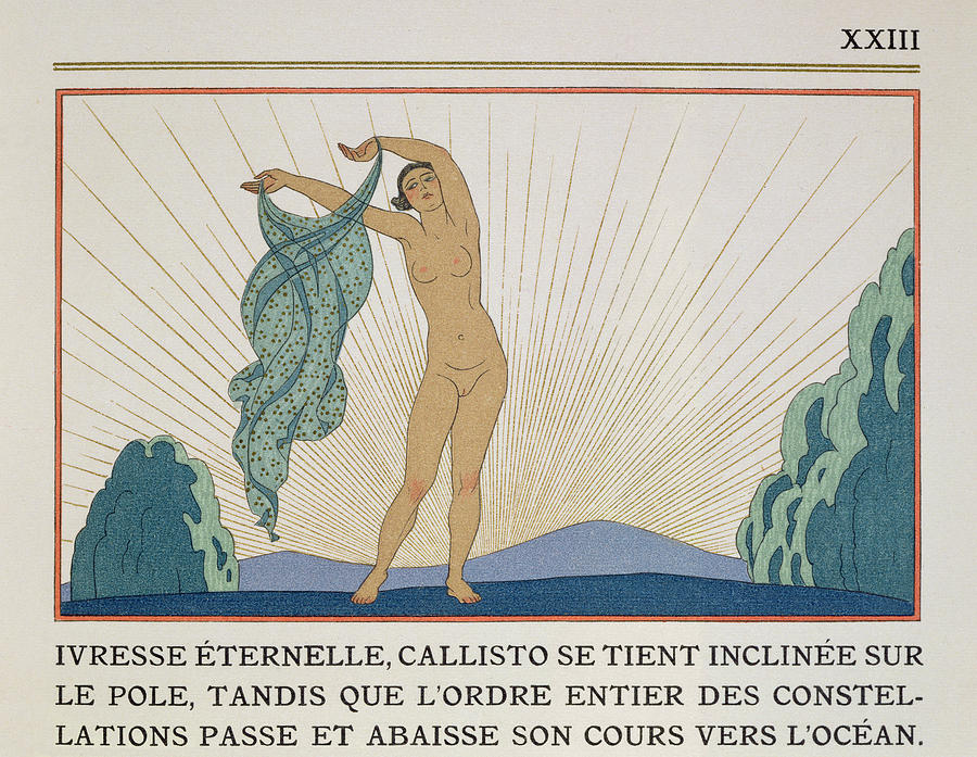 Nature Painting - Woman Dancing by Georges Barbier